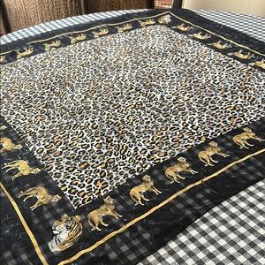 Leopard Print Silk Scarf